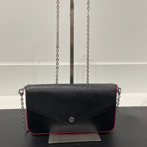 Louis Vuitton Epi Pochette Felicie Black Silver Chain Strap (141607) - Picture 1 of 8